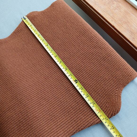 Pretty Garden Bodycon Maxi Tank Pullover Sweater Dress L caramel NOS sleeveless - Picture 10 of 15